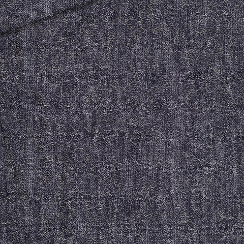 Dark Blue Marl Jersey Knit, Poly-Viscose, 566 gsm