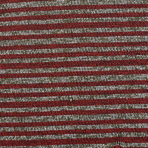 Marled Off-White Horizontal-Stripe Chunky Knit, Polyester
