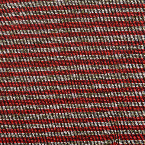 Marled Off-White Horizontal-Stripe Chunky Knit, Polyester
