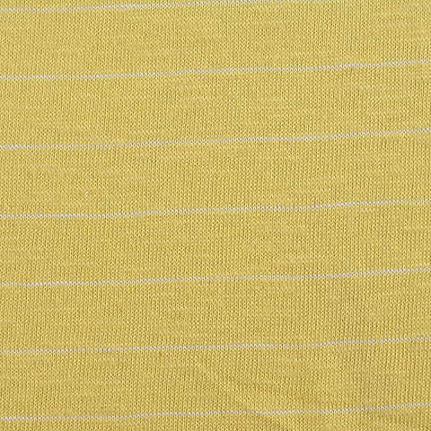 White Horizontal-Stripe Jersey Knit, Polyester, 136 gsm