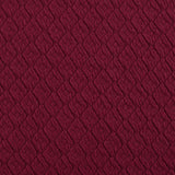 Deep Red Tone-on-Tone Diamond Interlock Knit, Cotton-Poly