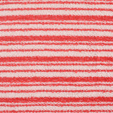 Red Horizontal-Stripe French Terry, Poly-Cotton