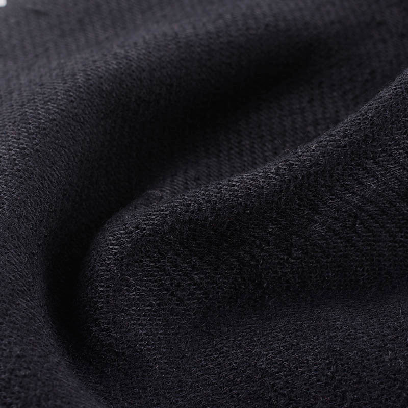 Polyester Cotton Interlock Knit Fabric, 317 gsm — Black