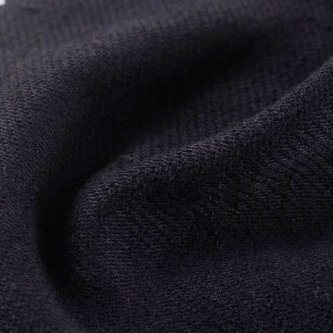 Polyester Cotton Interlock Knit Fabric, 317 gsm — Black