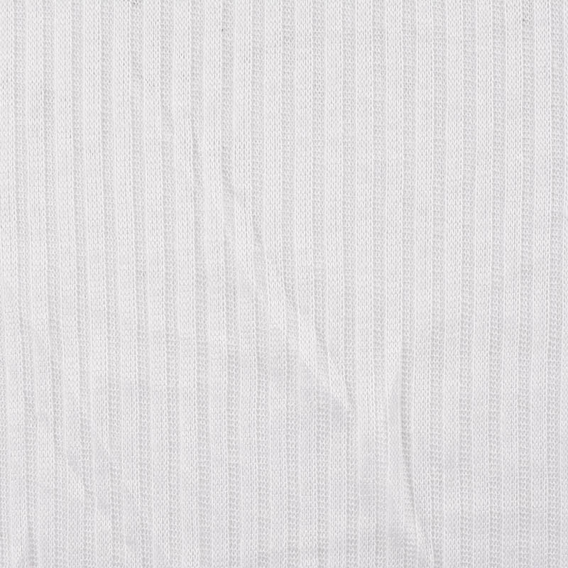 Polyester Viscose Rib Knit Fabric, 142 gsm — White