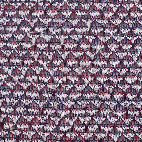 White Geometric-Diamond Jacquard, Polyester, 192 gsm