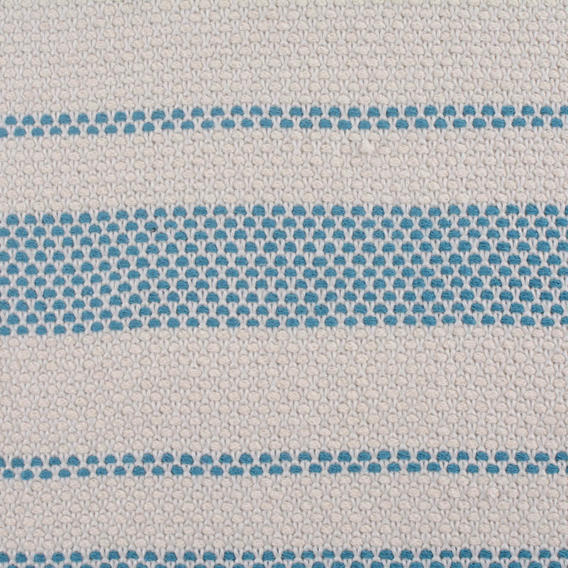 Blue Horizontal-Stripe Jacquard, Poly-Cotton, 431 gsm