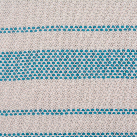 Blue Horizontal-Stripe Jacquard, Poly-Cotton, 431 gsm