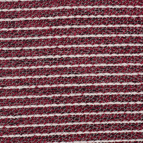 Maroon Horizontal-Stripe French Terry, Acrylic-Poly