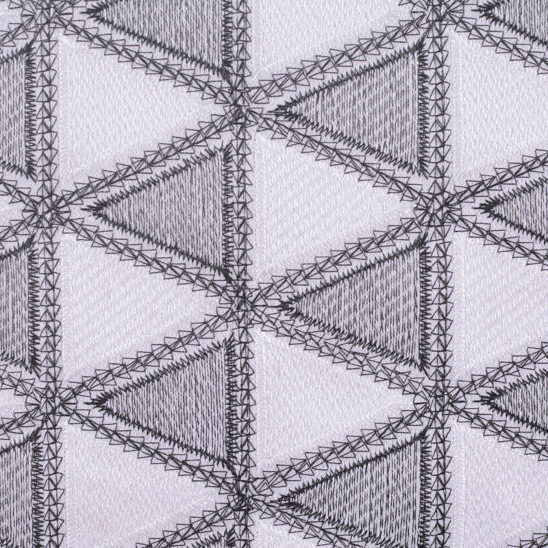Black Geometric-Triangle Knit, Polyester, 381 gsm