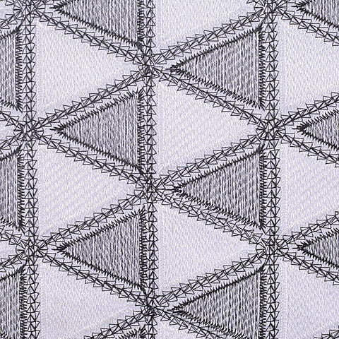Black Geometric-Triangle Knit, Polyester, 381 gsm