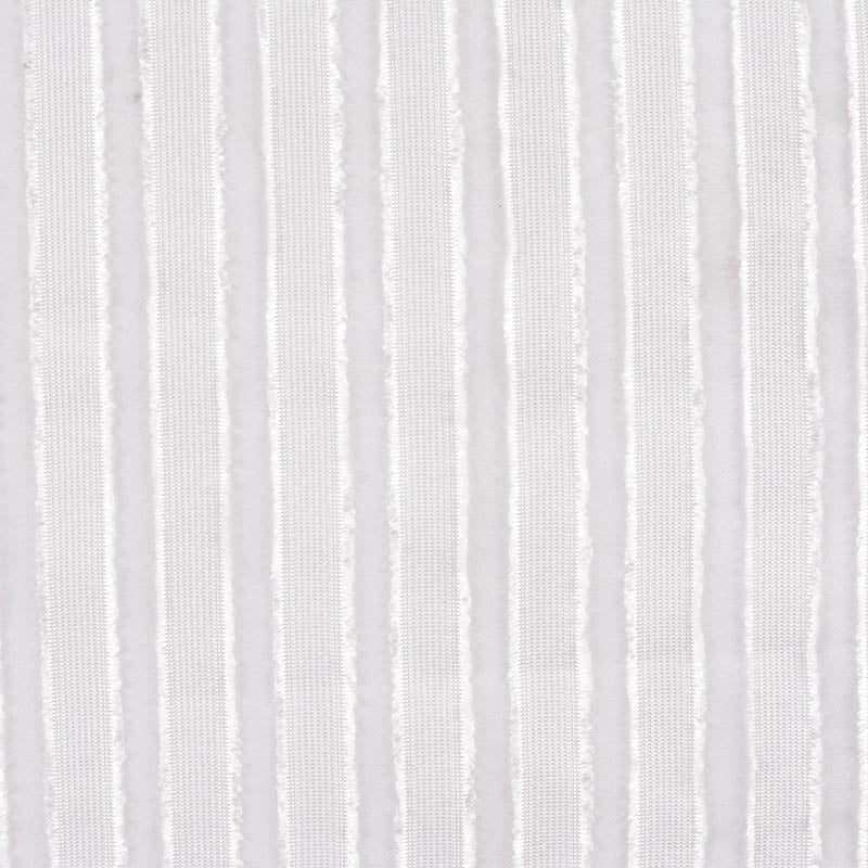 White Vertical-Stripe Jacquard, Polyester, 150 gsm
