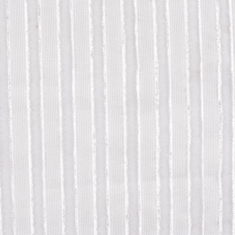 White Vertical-Stripe Jacquard, Polyester, 150 gsm