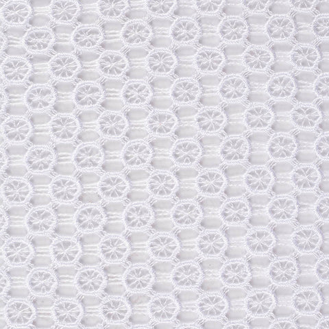 White Floral Knit, Polyester, 234 gsm