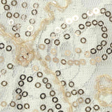 White Sequin Lace, Polyester — texture
