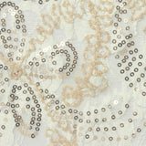 White Sequin Lace, Polyester