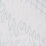 White Tone-on-Tone Floral Mesh, Polyester