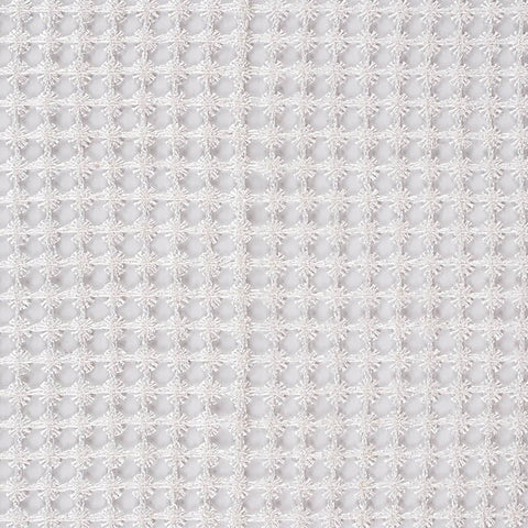 Plaid 100% Polyester Knit Fabric, 294 gsm, 130 cm — White