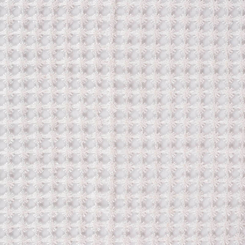 Plaid 100% Polyester Knit Fabric, 294 gsm, 130 cm — White
