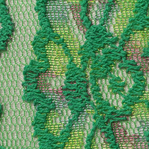 Green Floral Lace, Cotton