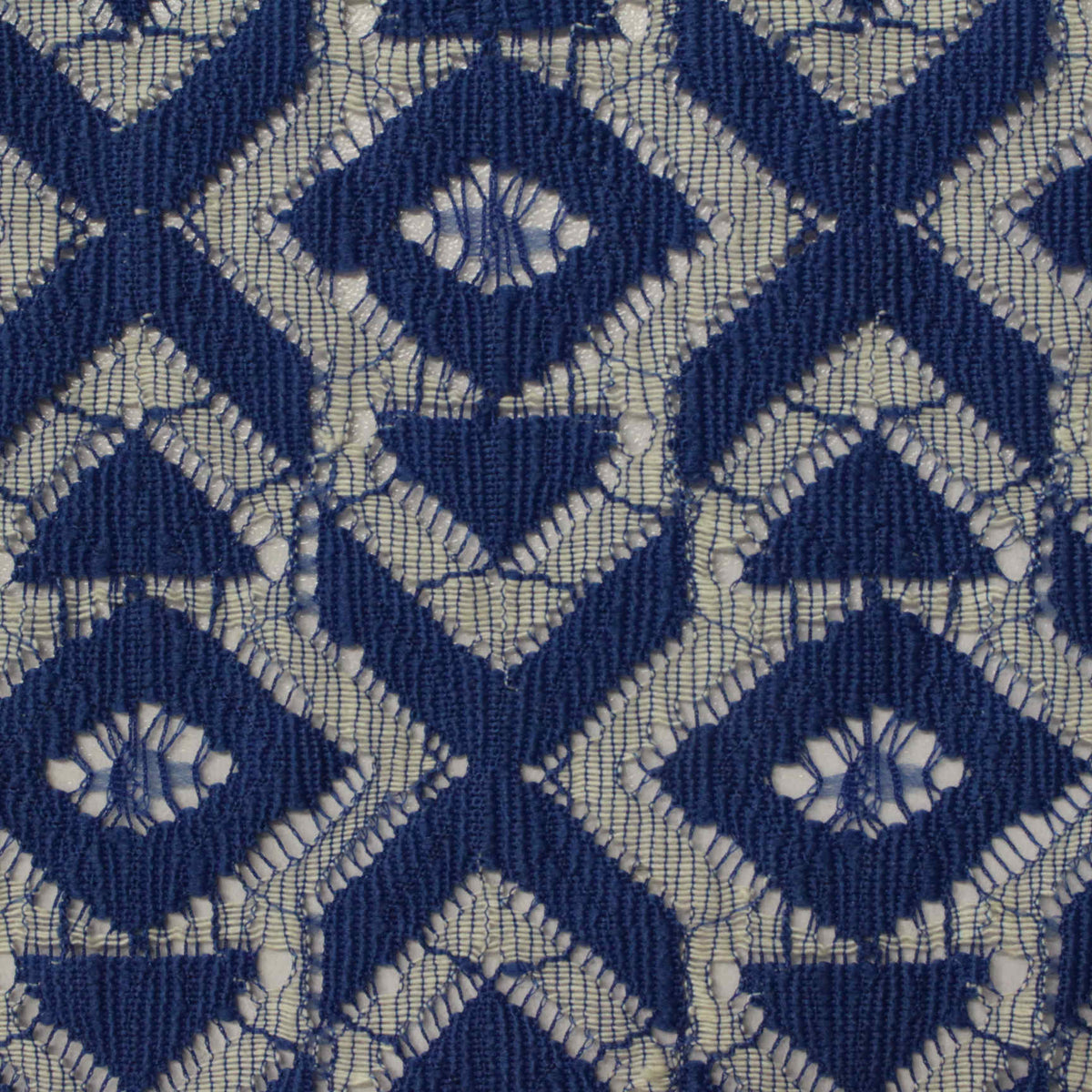 Blue Geometric-Diamond Lace, Cotton