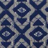 Blue Geometric-Diamond Lace, Cotton