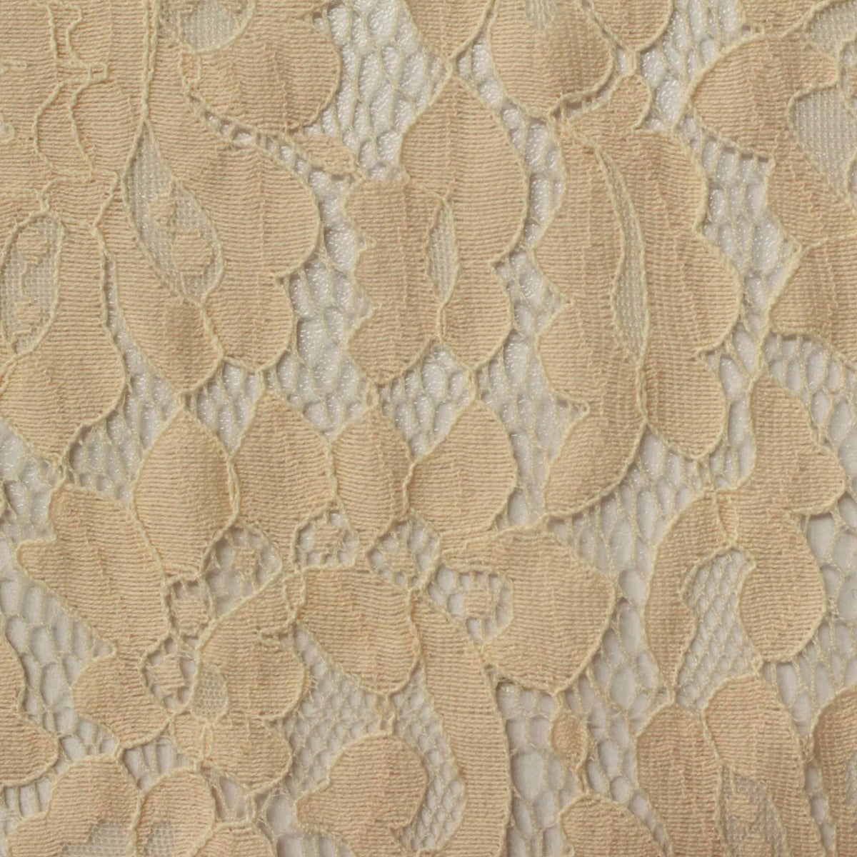 Light Beige Floral Lace, Cotton