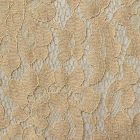 Light Beige Floral Lace, Cotton