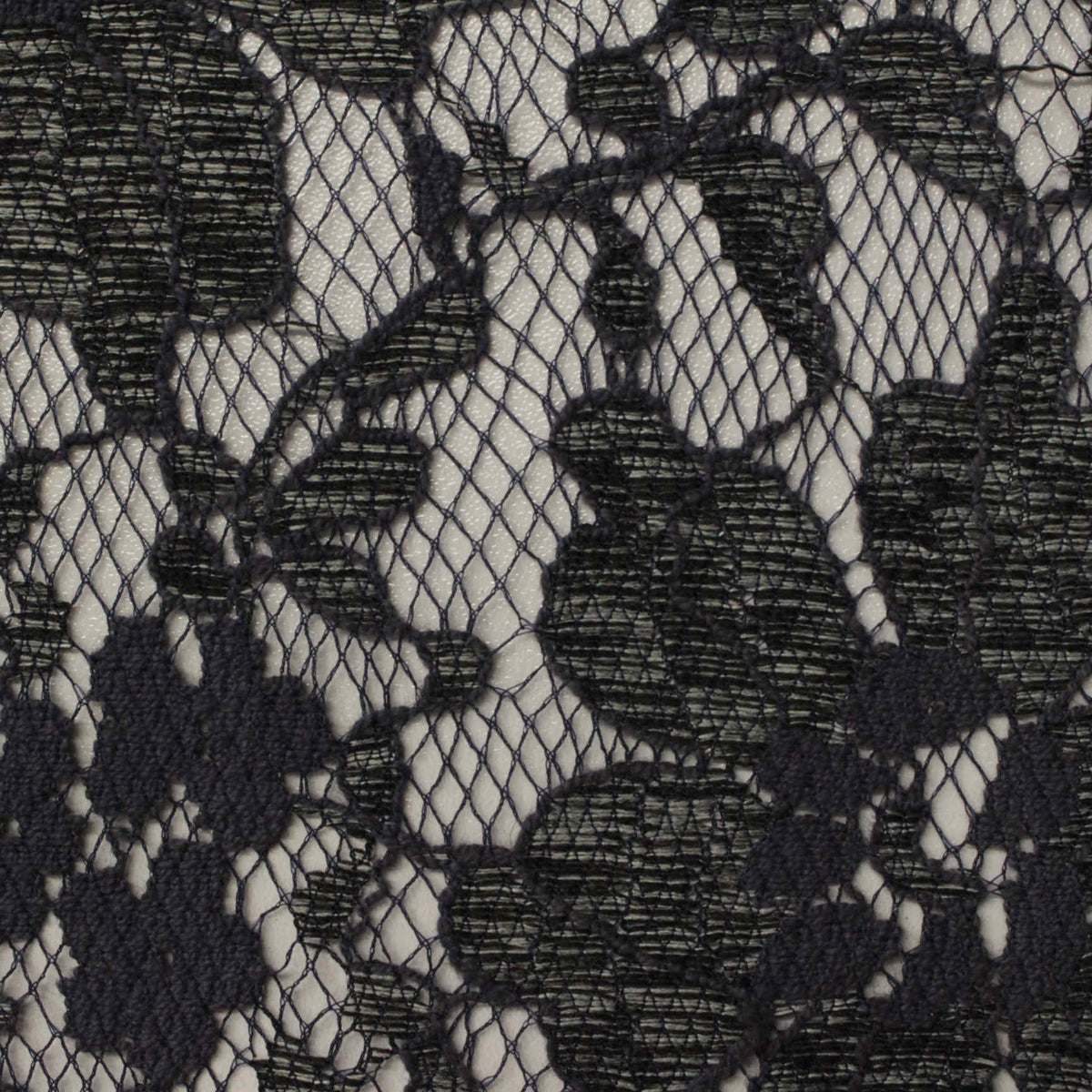 Black Floral Lace, Cotton, ref EF-201793