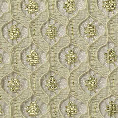 Jacquard 100% Cotton Lace Fabric — Khaki