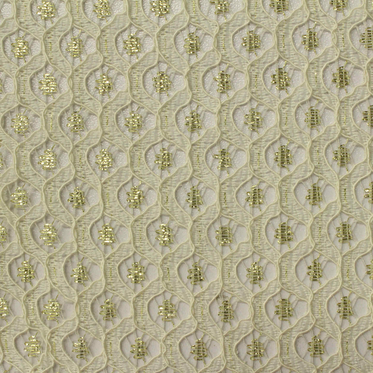 Jacquard 100% Cotton Lace Fabric — Khaki
