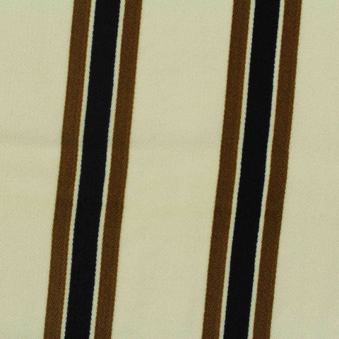Cream Vertical-Stripe Jacquard, Polyester, 160 gsm