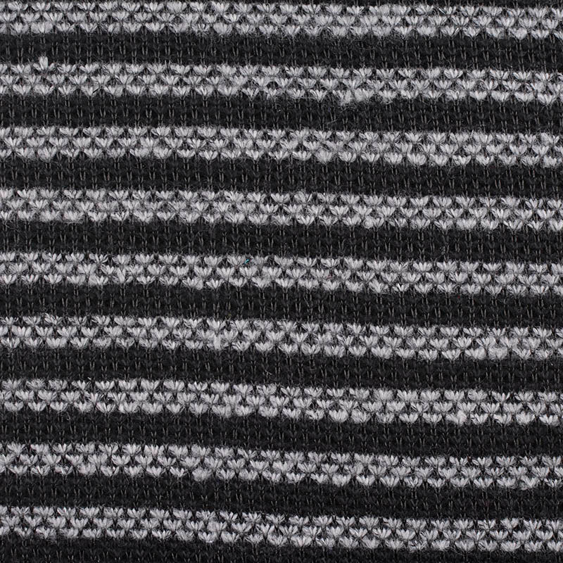 Black Horizontal-Stripe Jacquard, Polyester, 313 gsm