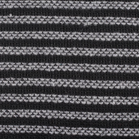 Black Horizontal-Stripe Jacquard, Polyester, 313 gsm