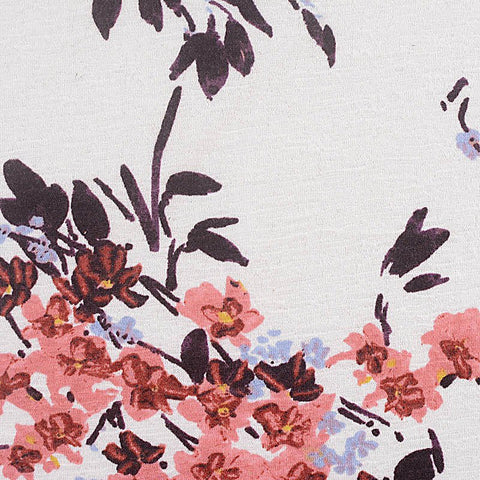 Pink Floral Jersey Knit, Polyester, 252 gsm