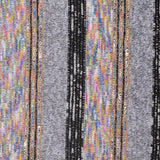 Grey Vertical-Stripe Chunky Knit, Poly-Cotton — texture