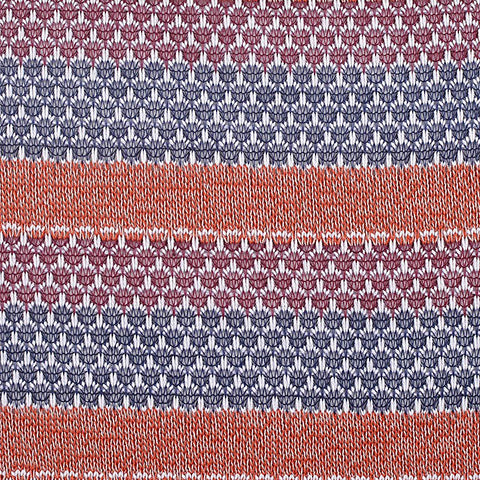 Orange Stripes Chunky Knit, Polyester, 176 gsm
