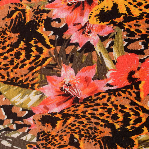 Pink Flowers Knit, Polyester, 168 gsm