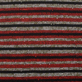 Red Horizontal-Stripe Chunky Knit, Cotton-Poly