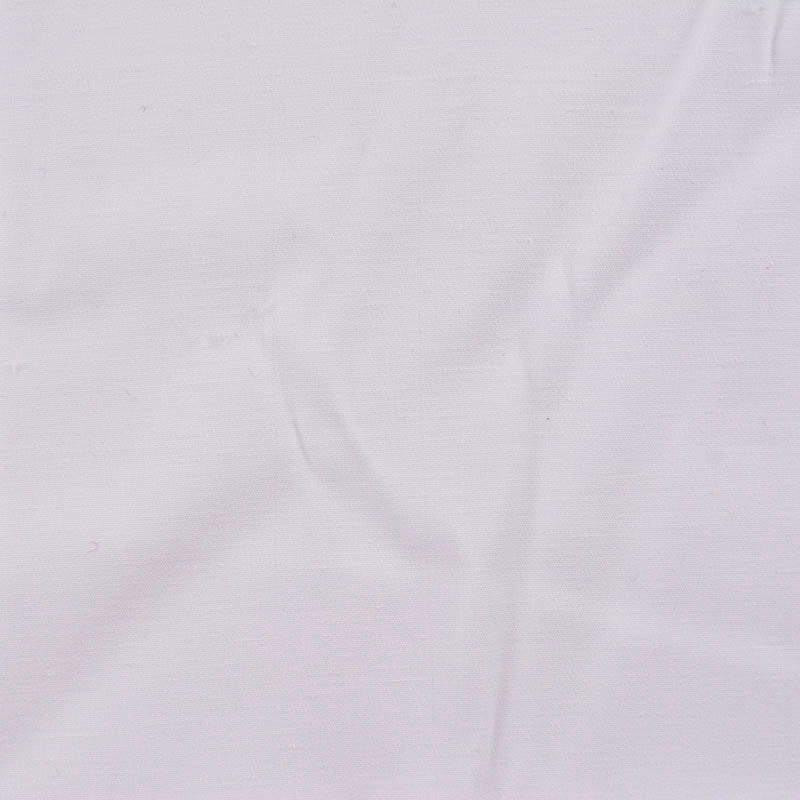 Polyester Cotton Stretch Sateen Fabric, 176 gsm, 147 cm — White