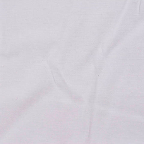 Polyester Cotton Stretch Sateen Fabric, 176 gsm, 147 cm — White