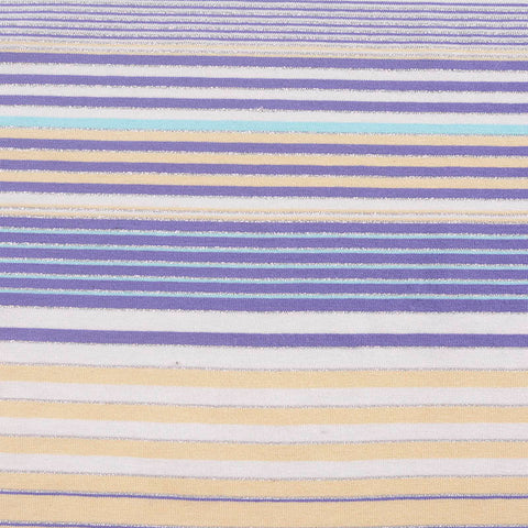 Purple Horizontal-Stripe Jersey Knit, Viscose, 213 gsm