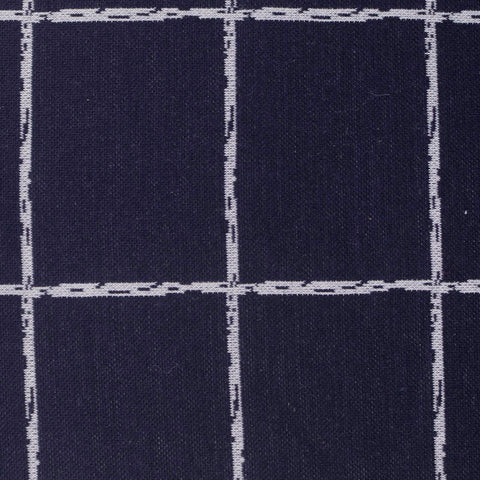 Navy Check Interlock Knit, Polyester