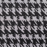 Black Houndstooth Interlock Knit, Polyester