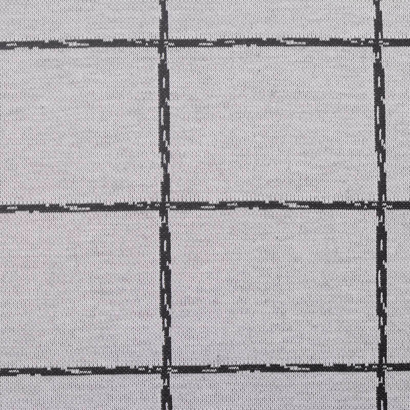 Black Grid Interlock Knit, Polyester, 259 gsm