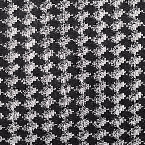 Black Houndstooth Jacquard, Polyester, 254 gsm