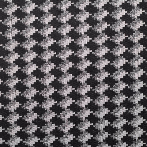 Black Houndstooth Jacquard, Polyester, 254 gsm
