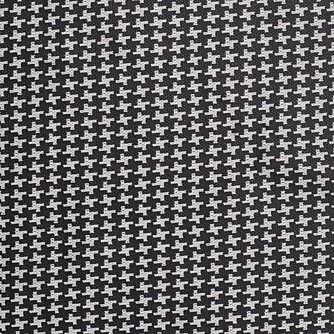 Black Houndstooth Interlock Knit, Polyester, 135 gsm