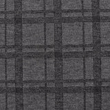 Dark Grey Plaid Chunky Knit, Poly-Viscose — texture
