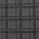 Dark Grey Plaid Chunky Knit, Poly-Viscose